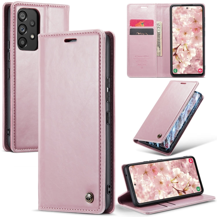 For Samsung Galaxy A53 CaseMe 003 Crazy Horse Texture Leather Phone Case(Rose Gold) - Galaxy Phone Cases by CaseMe | Online Shopping South Africa | PMC Jewellery | Buy Now Pay Later Mobicred