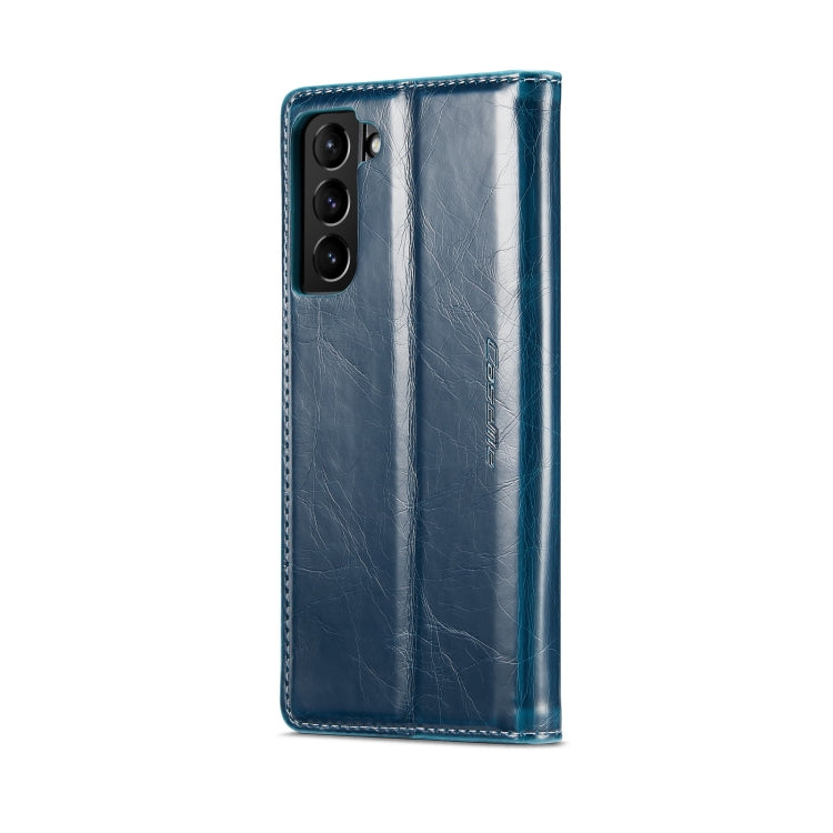 For Samsung Galaxy S22+ 5G CaseMe 003 Crazy Horse Texture Leather Phone Case(Blue) - Galaxy S22+ 5G Cases by CaseMe | Online Shopping South Africa | PMC Jewellery | Buy Now Pay Later Mobicred