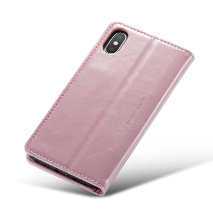 For iPhone XS Max CaseMe 003 Crazy Horse Texture Leather Phone Case(Rose Gold) - More iPhone Cases by CaseMe | Online Shopping South Africa | PMC Jewellery | Buy Now Pay Later Mobicred