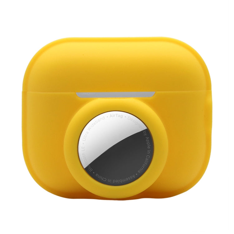 For AirPods Pro 2 / AirTag 2 in 1 Shockproof Full Coverage Silicone Protective Case(Yellow) - For AirPods Pro 2 by PMC Jewellery | Online Shopping South Africa | PMC Jewellery | Buy Now Pay Later Mobicred