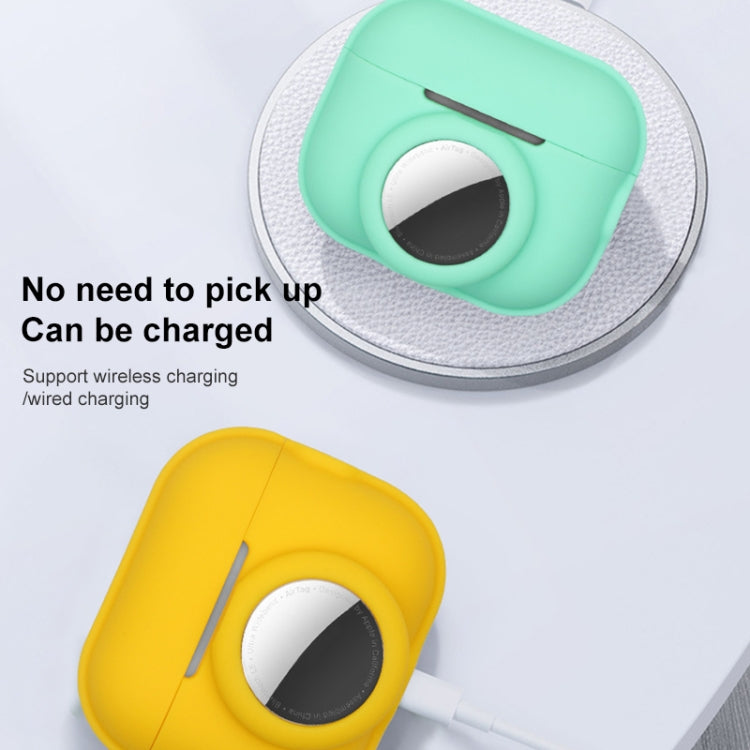 For AirPods Pro 2 / AirTag 2 in 1 Shockproof Full Coverage Silicone Protective Case(Black) - For AirPods Pro 2 by PMC TechLife | Online Shopping South Africa | PMC TechLife
