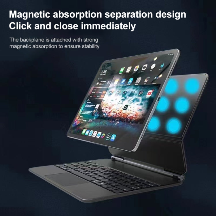 For iPad Pro 11 inch 2021/2020/2018 P11 Bluetooth Keyboard Leather Case with Touch Pad(White) - For iPad Pro by PMC TechLife | Online Shopping South Africa | PMC TechLife