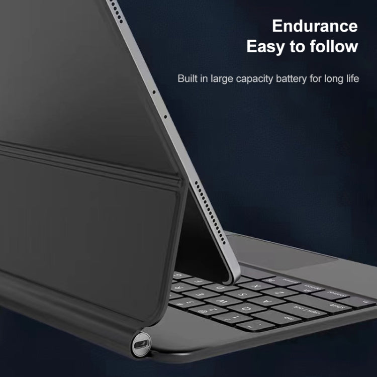 For iPad Pro 11 inch 2021/2020/2018 P11 Bluetooth Keyboard Leather Case with Touch Pad(White) - For iPad Pro by PMC TechLife | Online Shopping South Africa | PMC TechLife