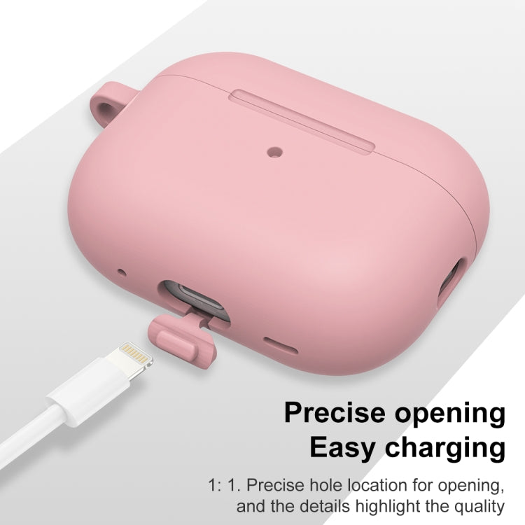 For AirPods Pro 2 Thickened One-piece Shockproof Earphone Case(Light Pink) - For AirPods Pro 2 by PMC Jewellery | Online Shopping South Africa | PMC Jewellery | Buy Now Pay Later Mobicred