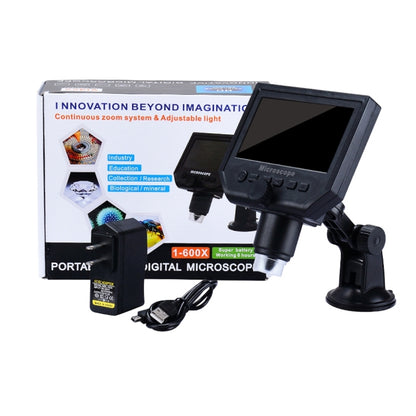 G600 600X 3.6MP 4.3 inch HD LCD Display Portable Digital Microscope, Plug:UK Plug - Digital Microscope by PMC Jewellery | Online Shopping South Africa | PMC Jewellery | Buy Now Pay Later Mobicred