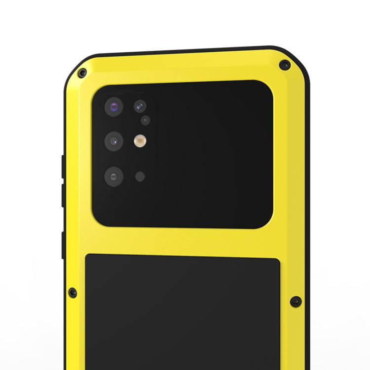 For Galaxy S20 Plus LOVE MEI Metal Shockproof Waterproof Dustproof Protective Case(Yellow) - Galaxy Phone Cases by LOVE MEI | Online Shopping South Africa | PMC Jewellery | Buy Now Pay Later Mobicred