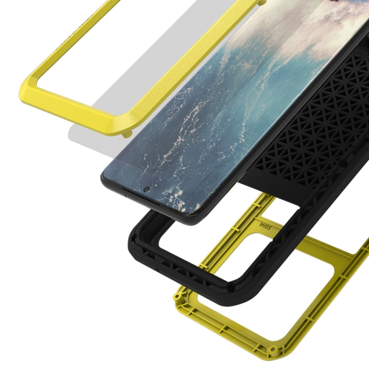 For Galaxy S20 Plus LOVE MEI Metal Shockproof Waterproof Dustproof Protective Case(Yellow) - Galaxy Phone Cases by LOVE MEI | Online Shopping South Africa | PMC Jewellery | Buy Now Pay Later Mobicred