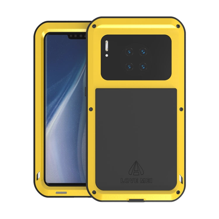 For Huawei Mate 30 Pro LOVE MEI Metal Shockproof Waterproof Dustproof Protective Case(Yellow) - Huawei Cases by LOVE MEI | Online Shopping South Africa | PMC Jewellery