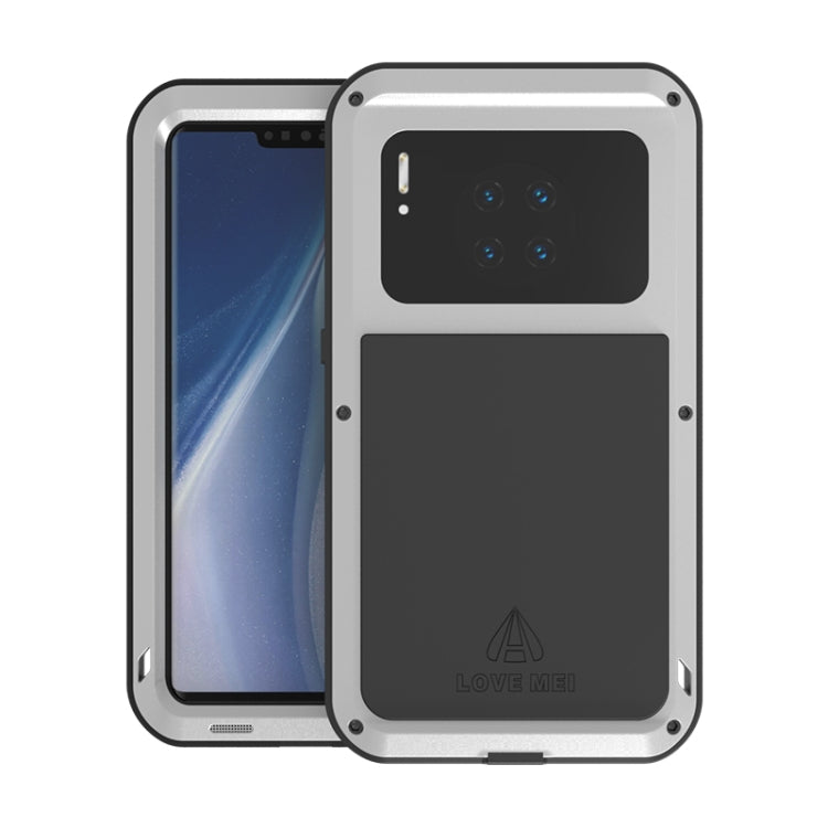 For Huawei Mate 30 Pro LOVE MEI Metal Shockproof Waterproof Dustproof Protective Case(Silver) - Huawei Cases by LOVE MEI | Online Shopping South Africa | PMC Jewellery