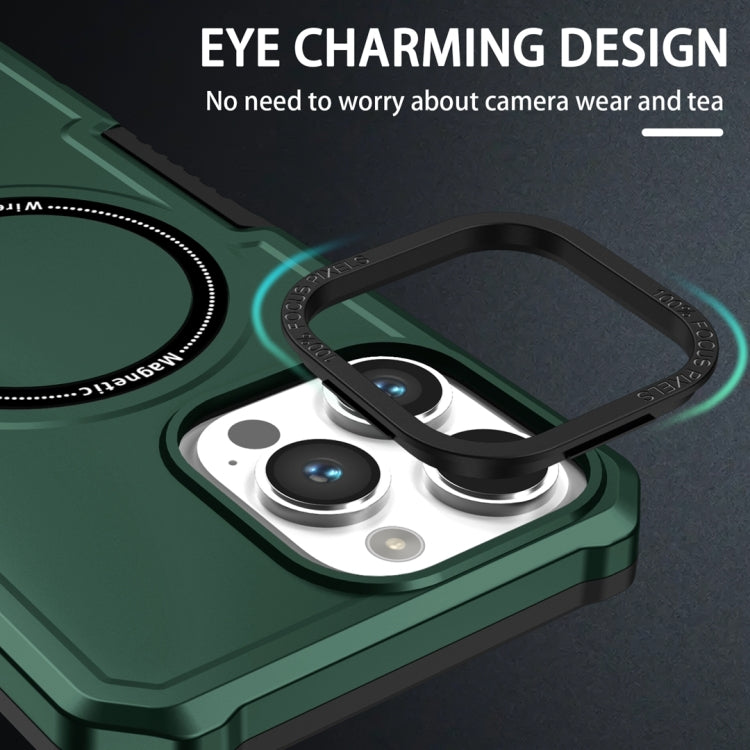 For Samsung Galaxy S21 FE 5G MagSafe Shockproof Armor Phone Case(Dark Green) - Galaxy Phone Cases by PMC TechLife | Online Shopping South Africa | PMC TechLife