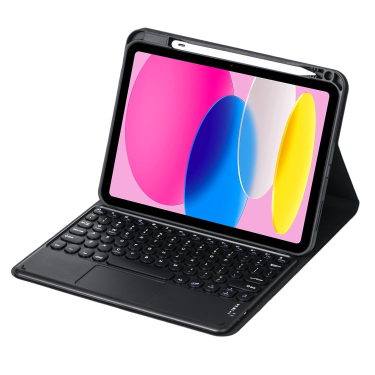 For iPad 10th Gen 10.9 2022 SA-10C Bluetooth Touch Keyboard Leather Tablet Case with Pen Slot(Black) - Universal by PMC TechLife | Online Shopping South Africa | PMC TechLife