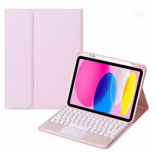 For iPad 10th Gen 10.9 2022 SA-10C Bluetooth Touch Keyboard Leather Tablet Case with Pen Slot(Pink) - Universal by PMC Jewellery | Online Shopping South Africa | PMC Jewellery