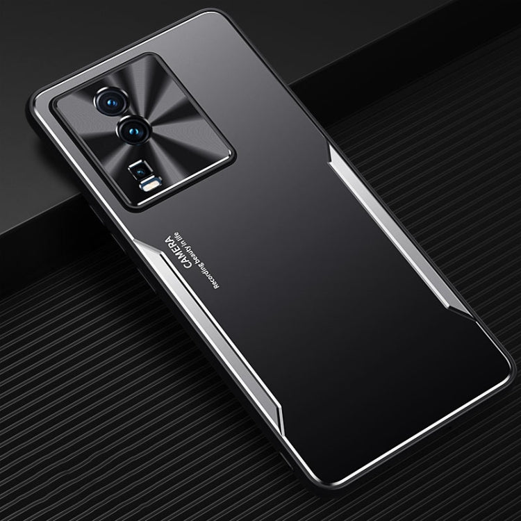 For vivo iQOO Neo7 Blade Series TPU + Alloy Protective Phone Case(Black + Silver) - vivo Cases by PMC TechLife | Online Shopping South Africa | PMC TechLife