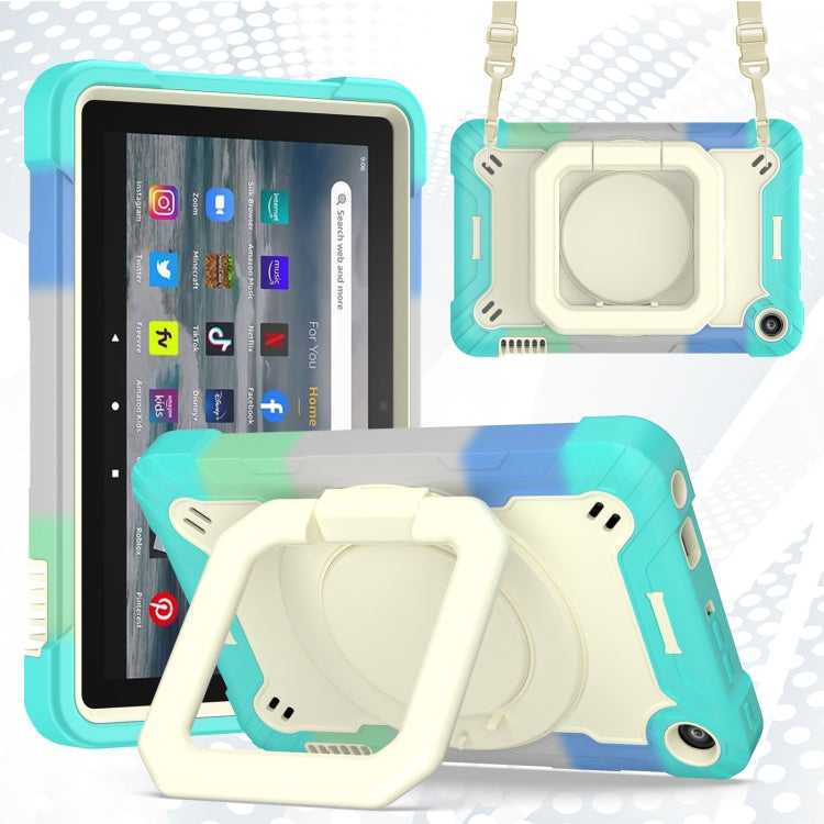 For Amazon Kindle Fire 7 2022 Silicone + PC Bracelet Holder Tablet Case(Bright Green) - Amazon by PMC TechLife | Online Shopping South Africa | PMC TechLife | Buy Now Pay Later Mobicred