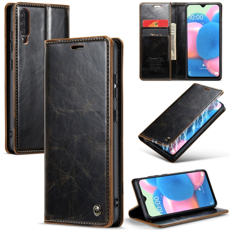 For Samsung Galaxy A30s／A50s／A50 CaseMe 003 Crazy Horse Texture Leather Phone Case(Coffee) - Galaxy Phone Cases by CaseMe | Online Shopping South Africa | PMC Jewellery | Buy Now Pay Later Mobicred