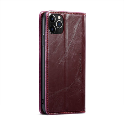 For iPhone 11 Pro Max CaseMe 003 Crazy Horse Texture Leather Phone Case(Red) - iPhone 11 Pro Max Cases by CaseMe | Online Shopping South Africa | PMC Jewellery | Buy Now Pay Later Mobicred