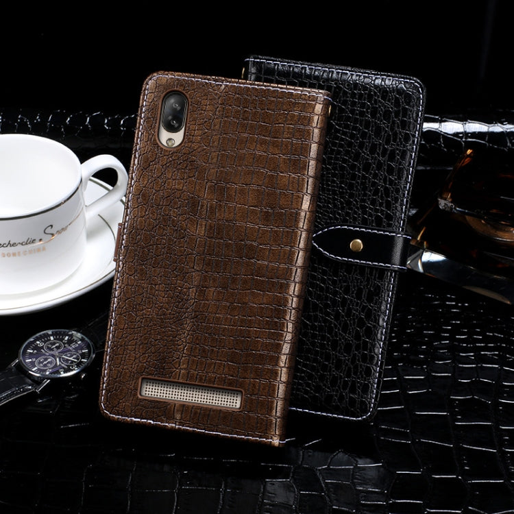 For Doogee X90 idewei Crocodile Texture Horizontal Flip Leather Case with Holder & Card Slots & Wallet(Black) - More Brand by idewei | Online Shopping South Africa | PMC Jewellery | Buy Now Pay Later Mobicred