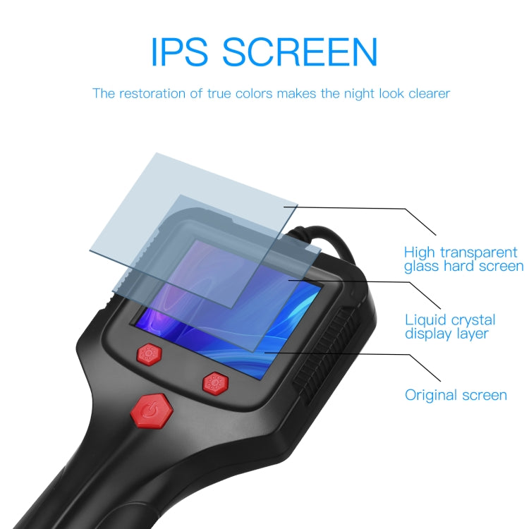 P100 8mm Side 2.4 inch HD Handheld Endoscope Hardlinewith with LCD Screen, Length:5m -  by PMC TechLife | Online Shopping South Africa | PMC TechLife | Buy Now Pay Later Mobicred