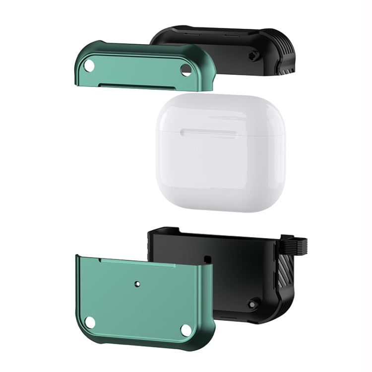For  AirPods 3 Wing TPU + PC Shockproof Earphone Protective Case(Black Yellow) - For AirPods 3 by PMC Jewellery | Online Shopping South Africa | PMC Jewellery | Buy Now Pay Later Mobicred