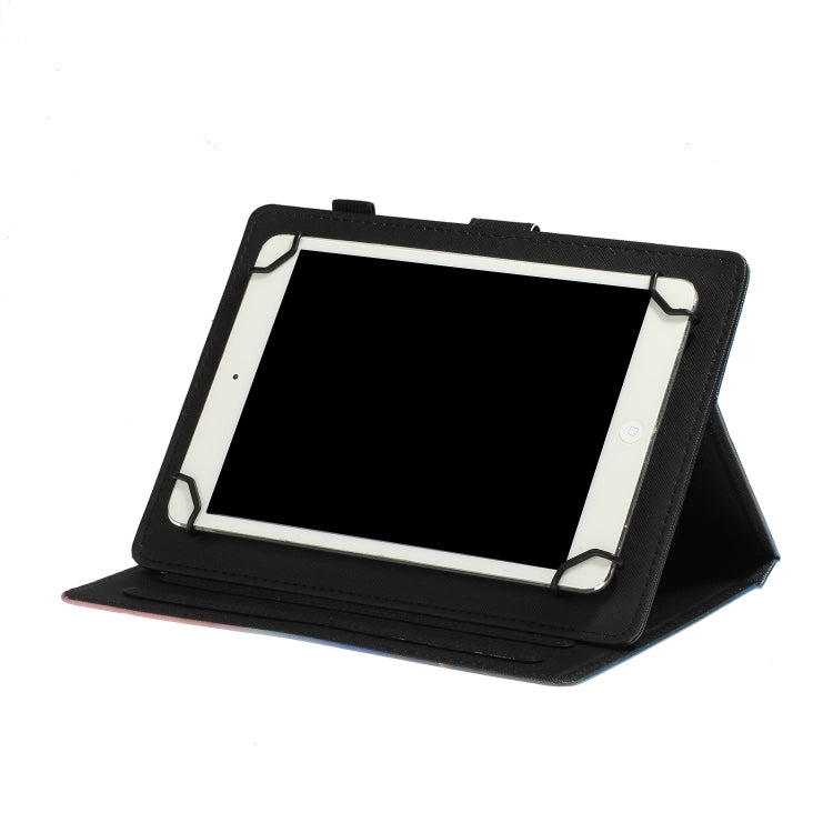 For 10 inch Tablet PC Universal Coloured Drawing Pattern Horizontal Flip Leather Case with Holder & Card Slot(Flowers) - 10 - 11 inch by PMC TechLife | Online Shopping South Africa | PMC TechLife | Buy Now Pay Later Mobicred