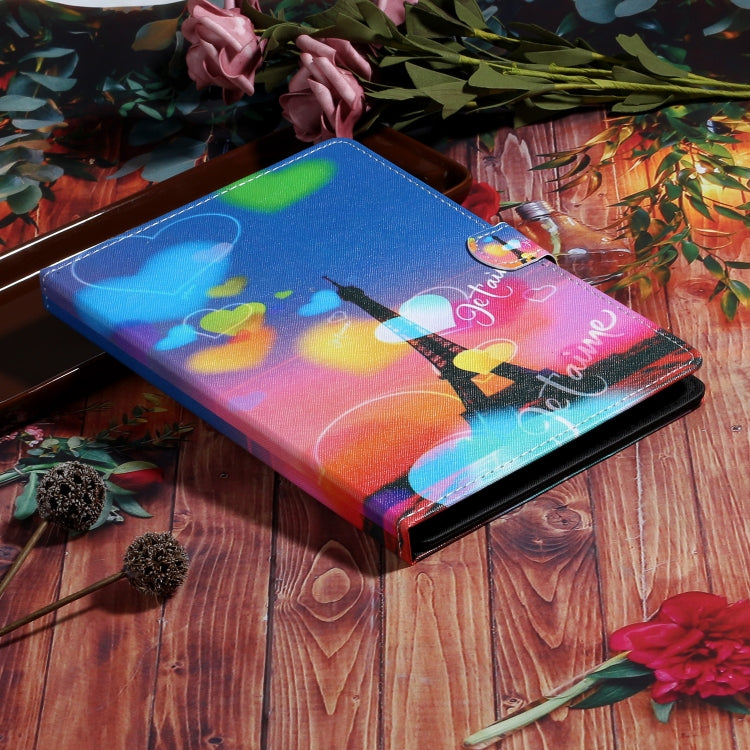 For 10 inch Tablet PC Universal Coloured Drawing Pattern Horizontal Flip Leather Case with Holder & Card Slot(Romantic Tower) - 10 - 11 inch by PMC TechLife | Online Shopping South Africa | PMC TechLife | Buy Now Pay Later Mobicred