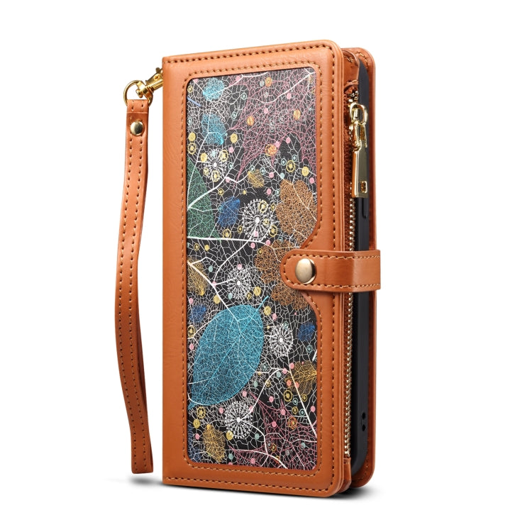 For Google Pixel 7 5G ESEBLE Star Series Lanyard Zipper Wallet RFID Leather Case(Brown) - Google Cases by ESEBLE | Online Shopping South Africa | PMC TechLife | Buy Now Pay Later Mobicred