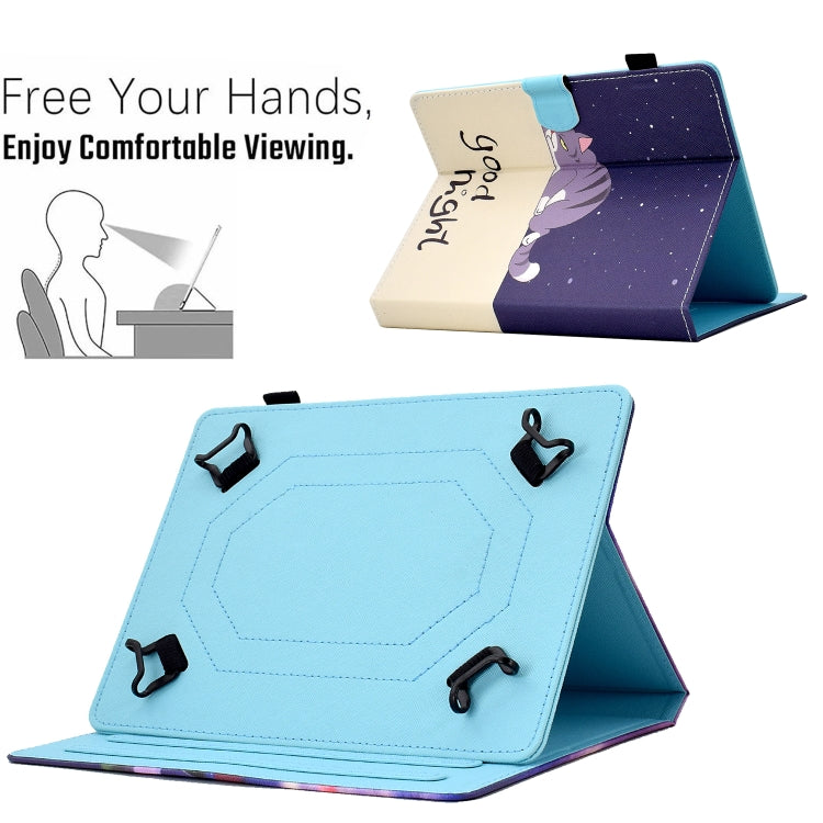 For 10 inch Tablet Electric Pressed TPU Leather Tablet Case(Lazy Cat) - 10 - 11 inch by PMC TechLife | Online Shopping South Africa | PMC TechLife | Buy Now Pay Later Mobicred
