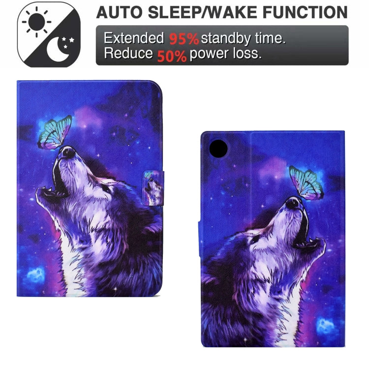 For Huawei MatePad T 10 / T 10s Electric Pressed TPU Leather Tablet Case(Butterfly Wolf) - Huawei by PMC TechLife | Online Shopping South Africa | PMC TechLife | Buy Now Pay Later Mobicred