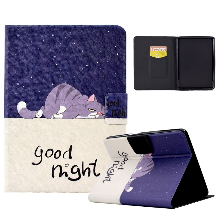 For Amazon Kindle Paperwhite 4/3/2/1 Electric Pressed TPU Smart Leather Tablet Case(Lazy Cat) - Amazon by PMC TechLife | Online Shopping South Africa | PMC TechLife | Buy Now Pay Later Mobicred