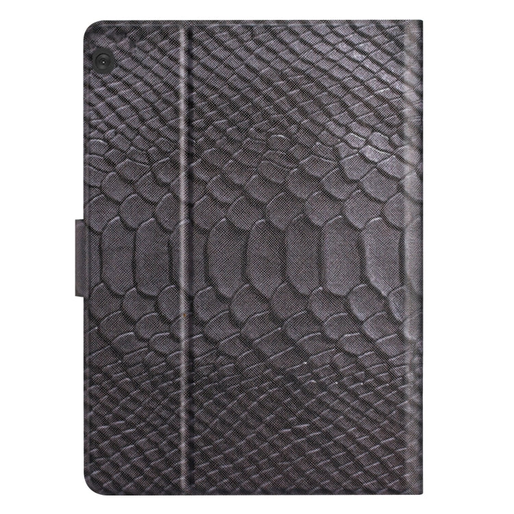 For Lenovo Tab M10 Solid Color Crocodile Texture Leather Smart Tablet Case(Black) - Lenovo by PMC TechLife | Online Shopping South Africa | PMC TechLife | Buy Now Pay Later Mobicred