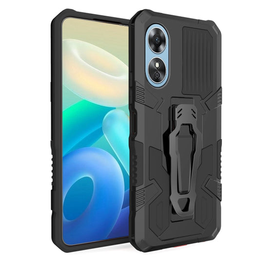 For OPPO A17 Armor Warrior Shockproof PC + TPU Phone Case(Black) - OPPO Cases by PMC Jewellery | Online Shopping South Africa | PMC Jewellery | Buy Now Pay Later Mobicred