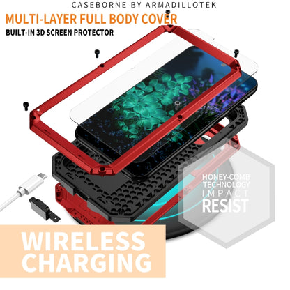 For Samsung Galaxy S23+ 5G R-JUST Sliding Camera Design Life Waterproof Dustproof Shockproof Phone Case(Red) - Galaxy S23+ 5G Cases by R-JUST | Online Shopping South Africa | PMC Jewellery