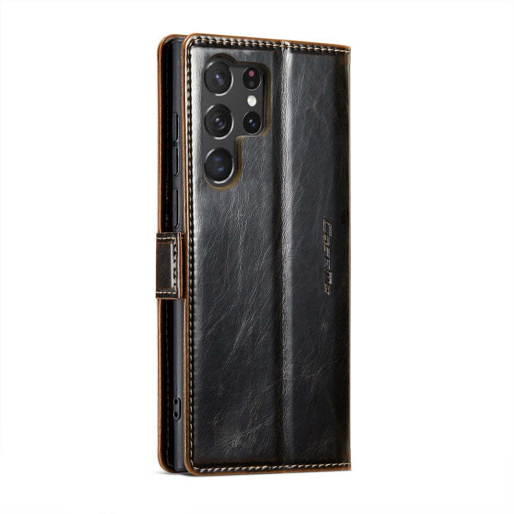 For Samsung Galaxy S23 Ultra 5G CaseMe 003 Crazy Horse Texture Leather Phone Case(Coffee) - Galaxy S23 Ultra 5G Cases by CaseMe | Online Shopping South Africa | PMC Jewellery | Buy Now Pay Later Mobicred