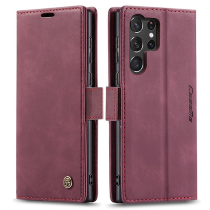 For Samsung Galaxy S23 Ultra 5G CaseMe 013 Multifunctional Horizontal Flip Leather Phone Case(Wine Red) - Galaxy S23 Ultra 5G Cases by CaseMe | Online Shopping South Africa | PMC Jewellery | Buy Now Pay Later Mobicred