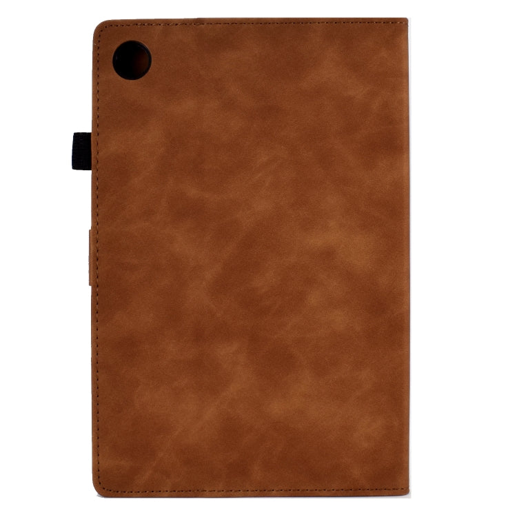 For Huawei MatePad T 10s Tower Embossed Leather Tablet Case(Brown) - Huawei by PMC TechLife | Online Shopping South Africa | PMC TechLife | Buy Now Pay Later Mobicred