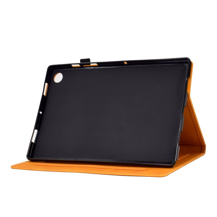 For Huawei MatePad T 10s Tower Embossed Leather Tablet Case(Khaki) - Huawei by PMC TechLife | Online Shopping South Africa | PMC TechLife | Buy Now Pay Later Mobicred