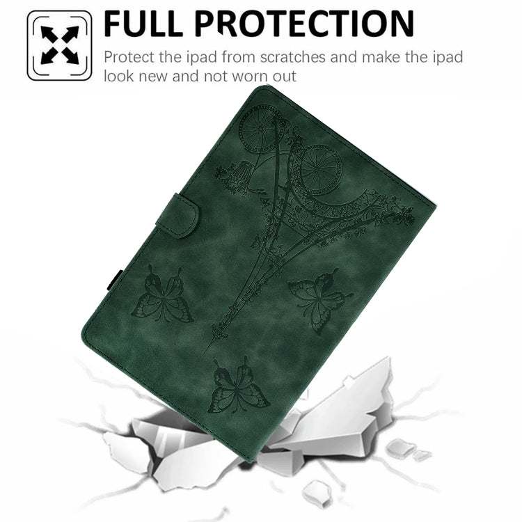 For Amazon Kindle Paperwhite 4/3/2/1 Tower Embossed Leather Smart Tablet Case(Green) - free shipping - PMC TechLife - Order now!