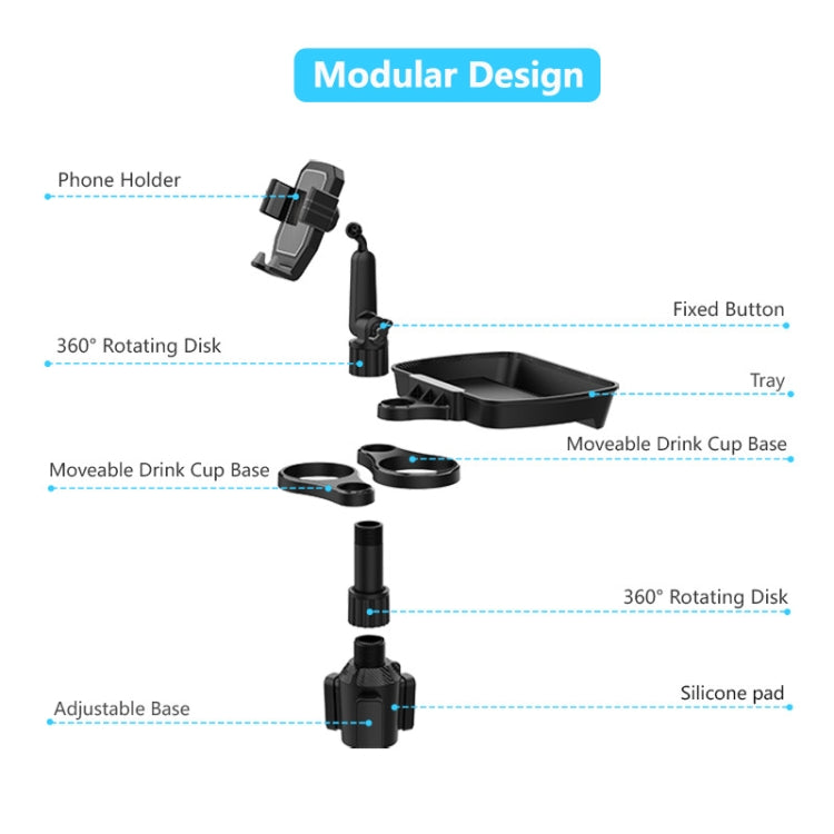 B06 Car Drink Water Cup Mobile Phone Holder 360 Degree Rotating Dinner Plate(Green) - Car Drink Holders by PMC TechLife | Online Shopping South Africa | PMC TechLife | Buy Now Pay Later Mobicred