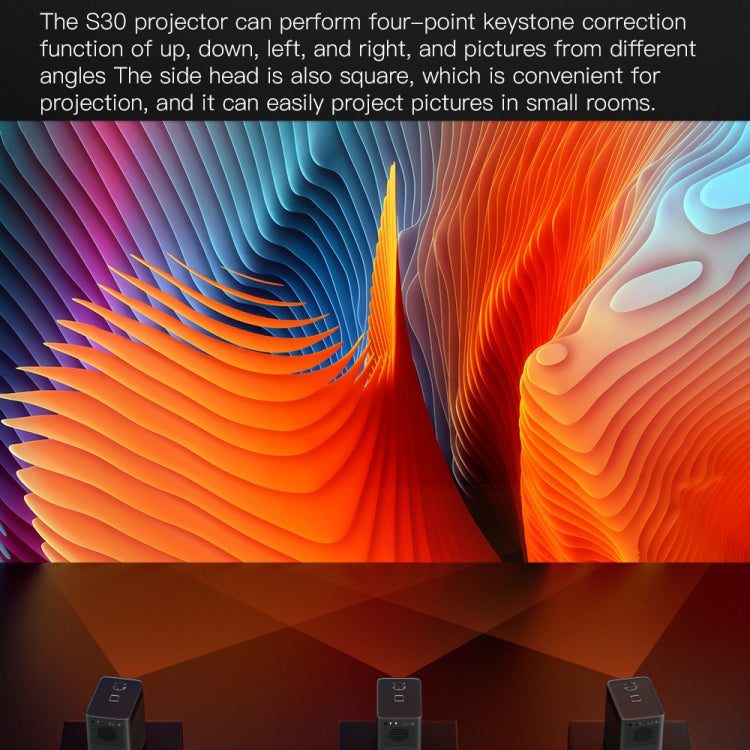 S30 Android System HD Portable WiFi Mobile Projector, Plug Type:EU Plug(White) - Mini Projector by PMC TechLife | Online Shopping South Africa | PMC TechLife | Buy Now Pay Later Mobicred