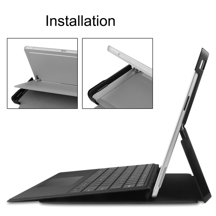 For Microsoft Surface Pro 9 Custer Pure Color Holder Leather Tablet Case(Rose Gold) - Microsoft by PMC TechLife | Online Shopping South Africa | PMC TechLife | Buy Now Pay Later Mobicred