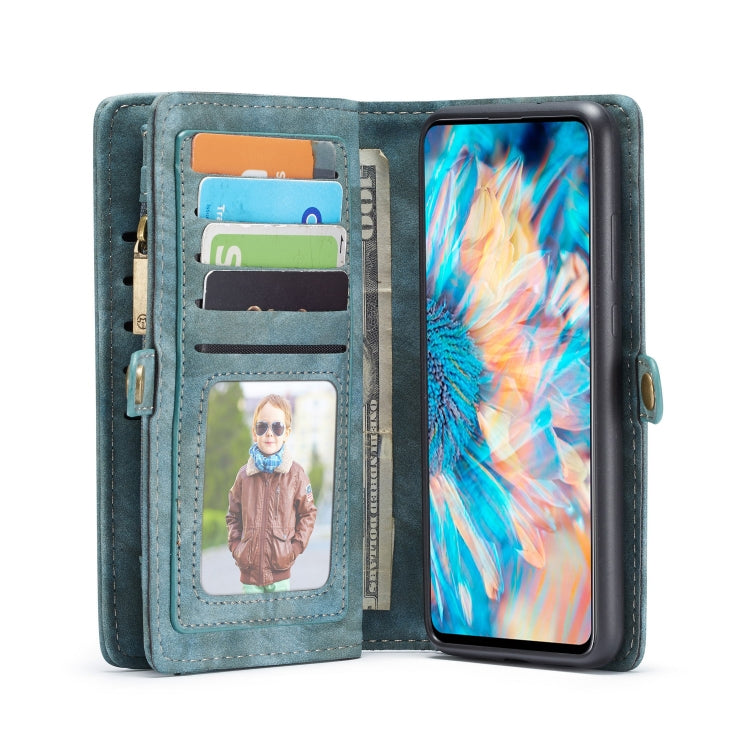 For Galaxy A71 CaseMe Detachable Multifunctional Horizontal Flip Leather Case, with Card Slot & Holder & Zipper Wallet & Photo Frame(Blue) - Galaxy Phone Cases by CaseMe | Online Shopping South Africa | PMC Jewellery | Buy Now Pay Later Mobicred