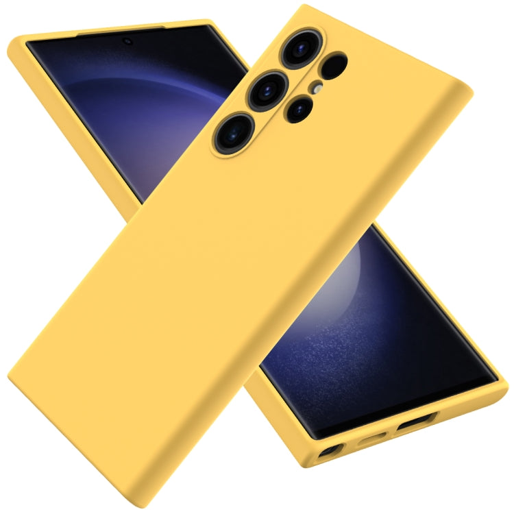 For Samsung Galaxy S24 Ultra 5G Solid Color Liquid Silicone Dropproof Full Coverage Phone Case(Yellow) - free shipping - PMC TechLife - Order now!