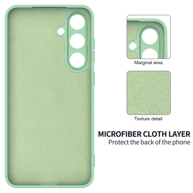 For Samsung Galaxy S25 5G Solid Color Liquid Silicone Dropproof Full Coverage Phone Case(Green) - free shipping - PMC Jewellery - Order now!