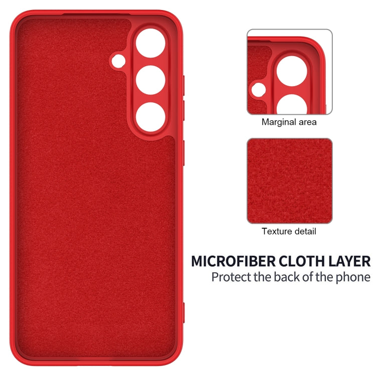 For Samsung Galaxy S25 5G Color Liquid Silicone Phone Case(Red) - Galaxy S25 5G Cases by PMC Jewellery | Online Shopping South Africa | PMC Jewellery | Buy Now Pay Later Mobicred