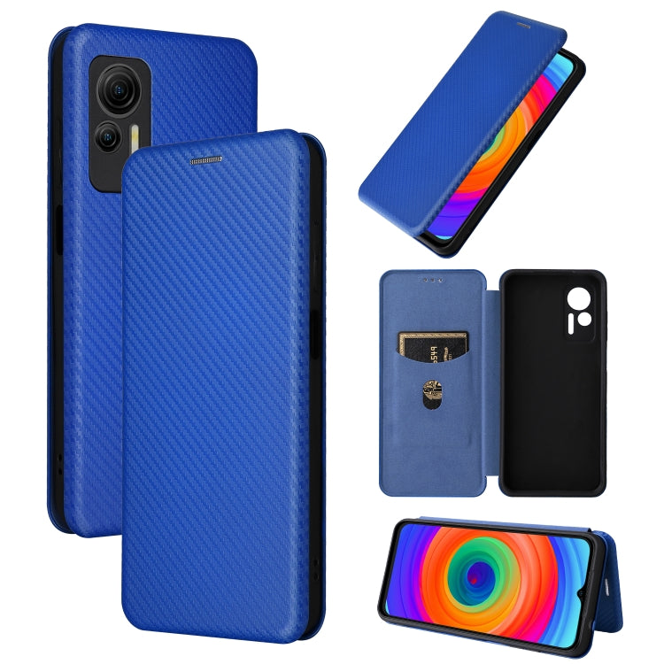 For Ulefone Note 14 Carbon Fiber Texture Flip Leather Phone Case(Blue) - free shipping - PMC Jewellery - Order now!