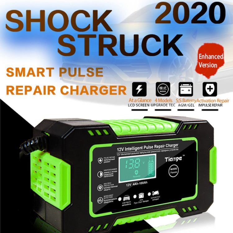 Motorcycle / Car Battery Smart Charger with LCD Screen, Plug Type:AU Plug - Battery Charger by PMC TechLife | Online Shopping South Africa | PMC TechLife | Buy Now Pay Later Mobicred