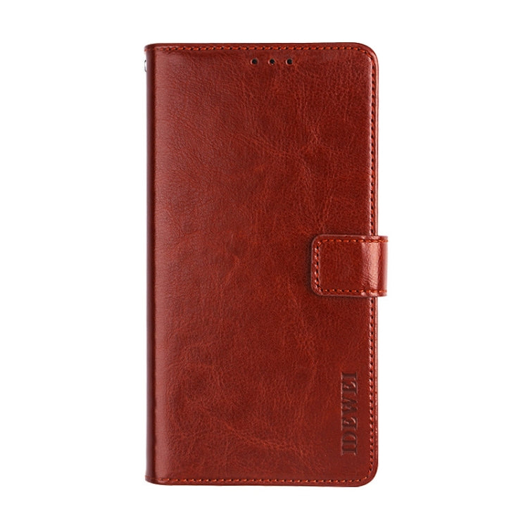 For Wiko Y50 idewei Crazy Horse Texture Horizontal Flip Leather Case with Holder & Card Slots & Wallet(Brown) - Wiko by idewei | Online Shopping South Africa | PMC Jewellery | Buy Now Pay Later Mobicred