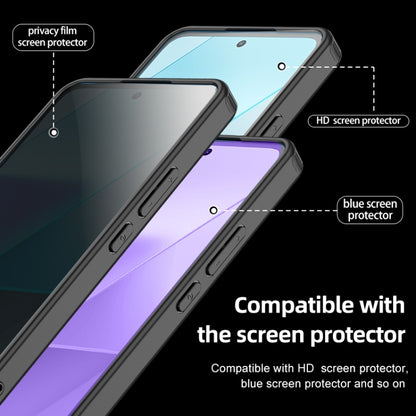 For Xiaomi Redmi Note 13 Pro Armor Clear TPU Hard PC Phone Case(Matte Black) - Note 13 Pro Cases by PMC Jewellery | Online Shopping South Africa | PMC Jewellery | Buy Now Pay Later Mobicred