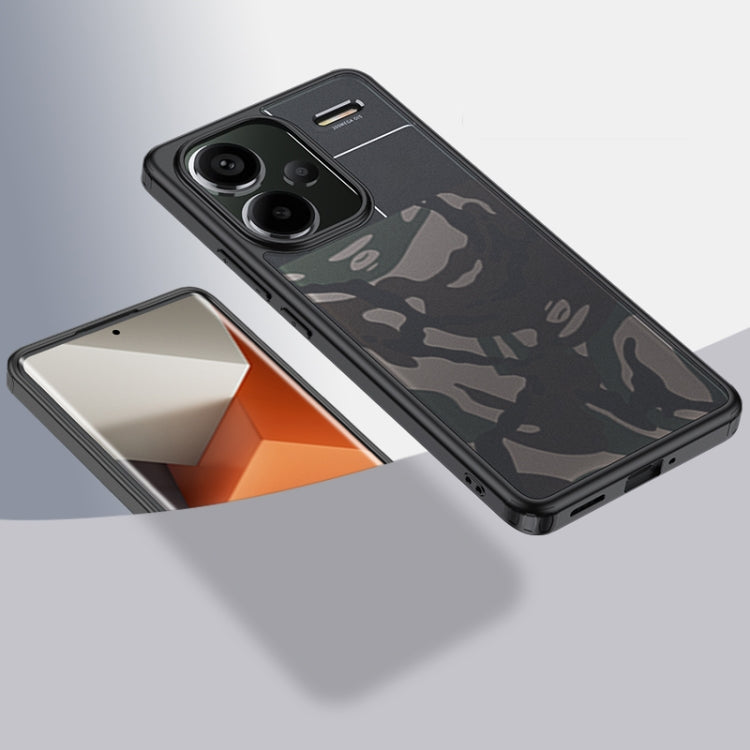 For Xiaomi Redmi Note 13 Pro+ Armor Clear TPU Hard PC Phone Case(Matte Black) - Note 13 Pro+ Cases by PMC Jewellery | Online Shopping South Africa | PMC Jewellery | Buy Now Pay Later Mobicred