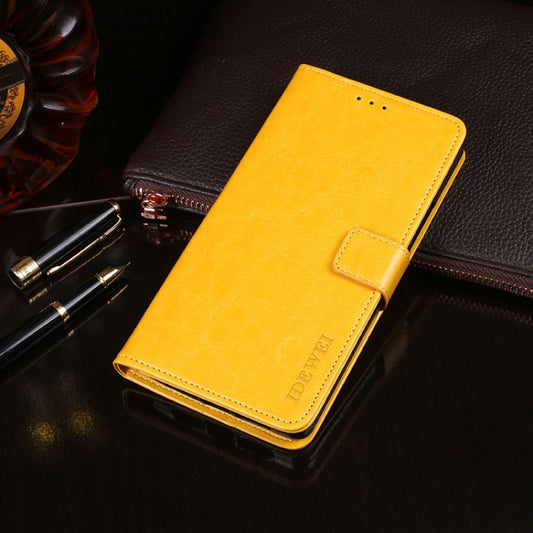 For Blackview A60 idewei Crazy Horse Texture Horizontal Flip Leather Case with Holder & Card Slots & Wallet(Yellow) - More Brand by idewei | Online Shopping South Africa | PMC Jewellery | Buy Now Pay Later Mobicred